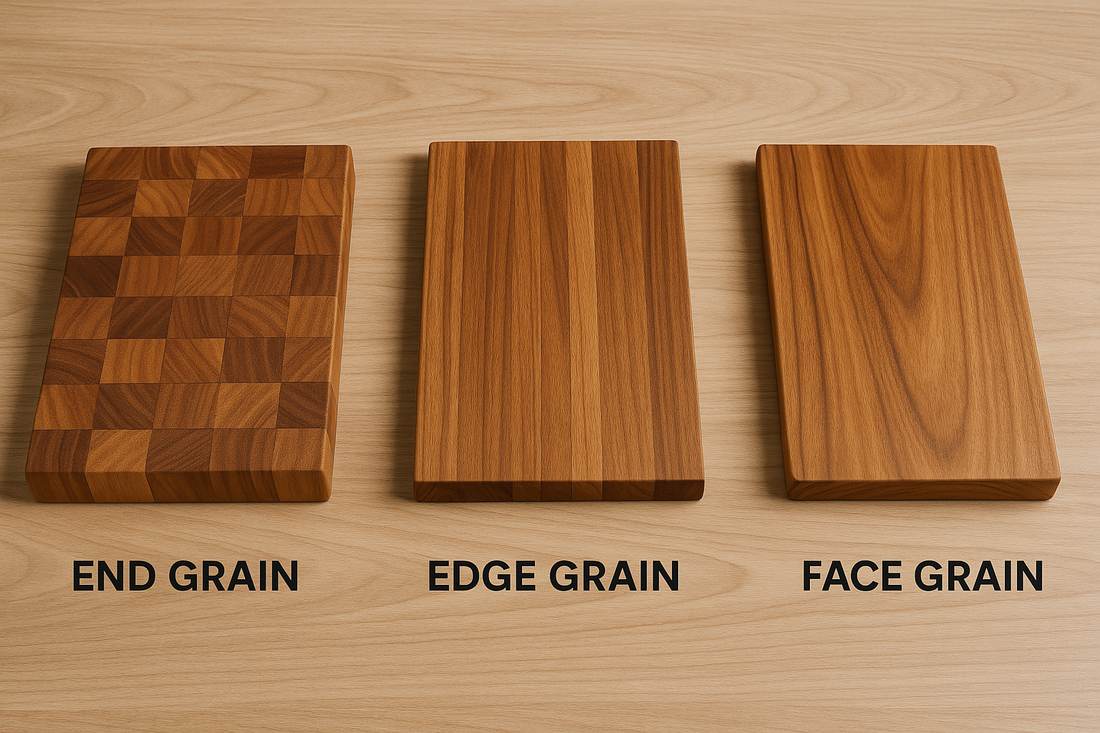 End Grain vs Edge Grain vs Face Grain Wooden Chopping Boards: What’s the Difference?