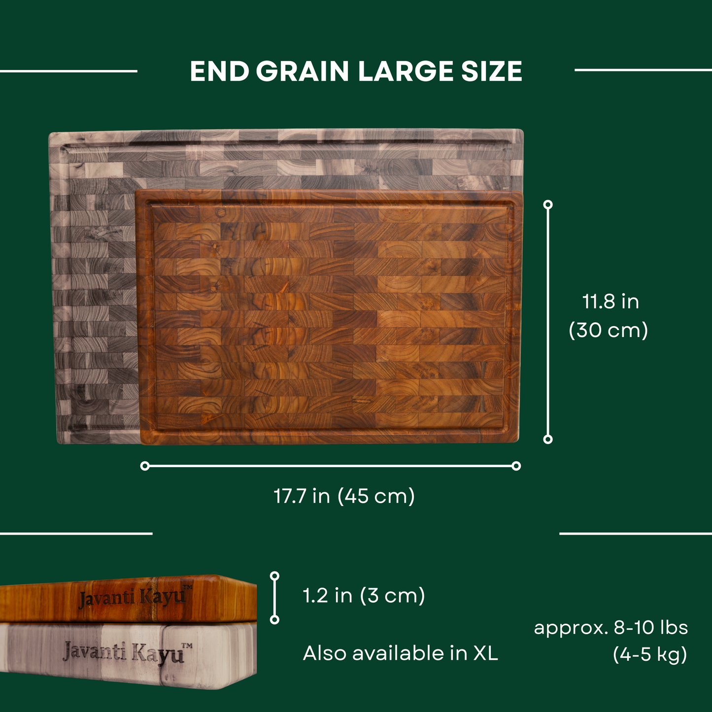 End Grain Premium Teak Chopping Board