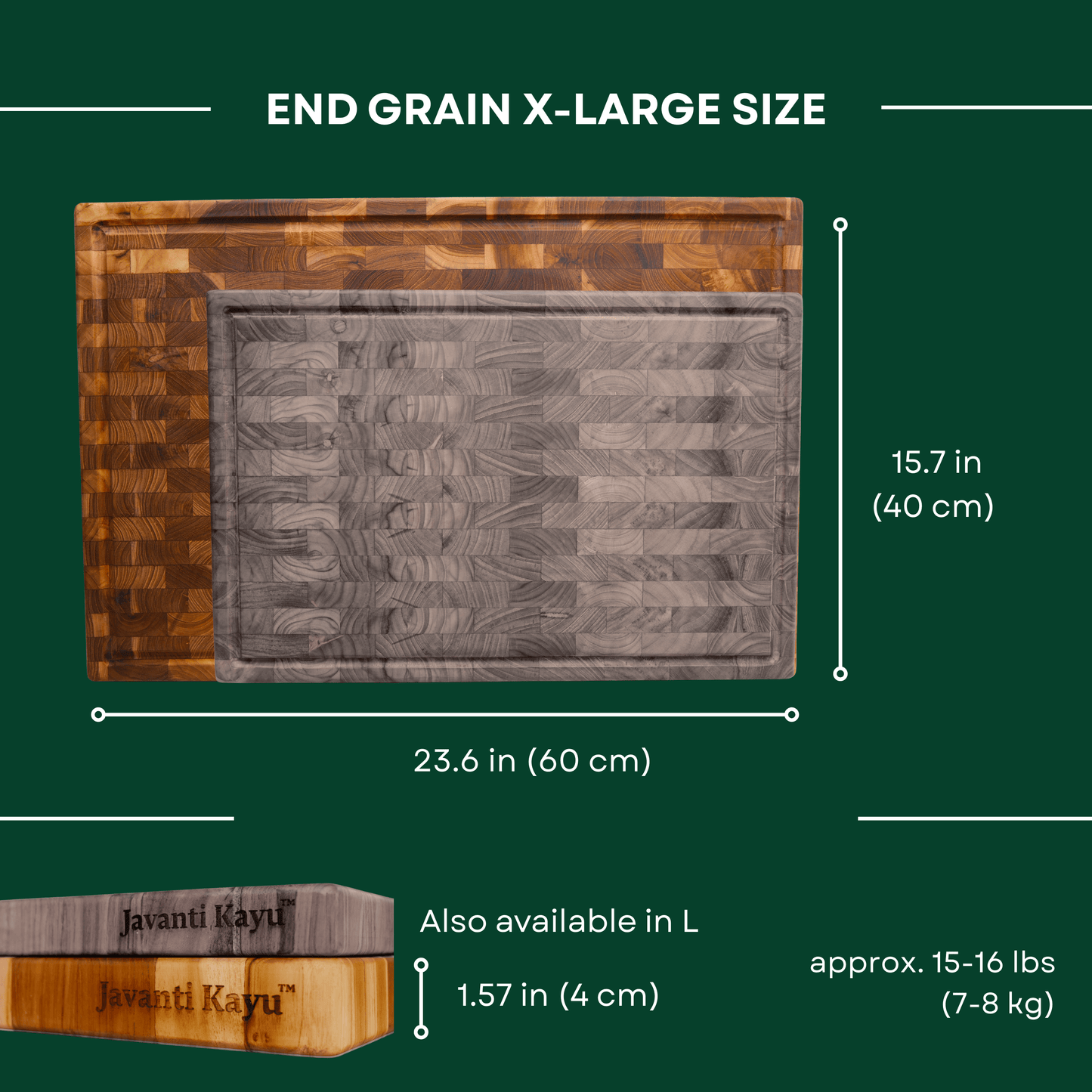 End Grain Premium Teak Chopping Board