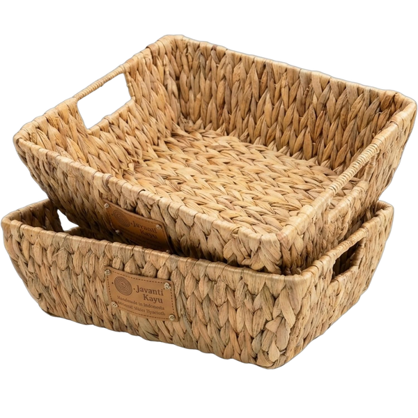 The Luma — Shallow Woven Trays (Set of 2)