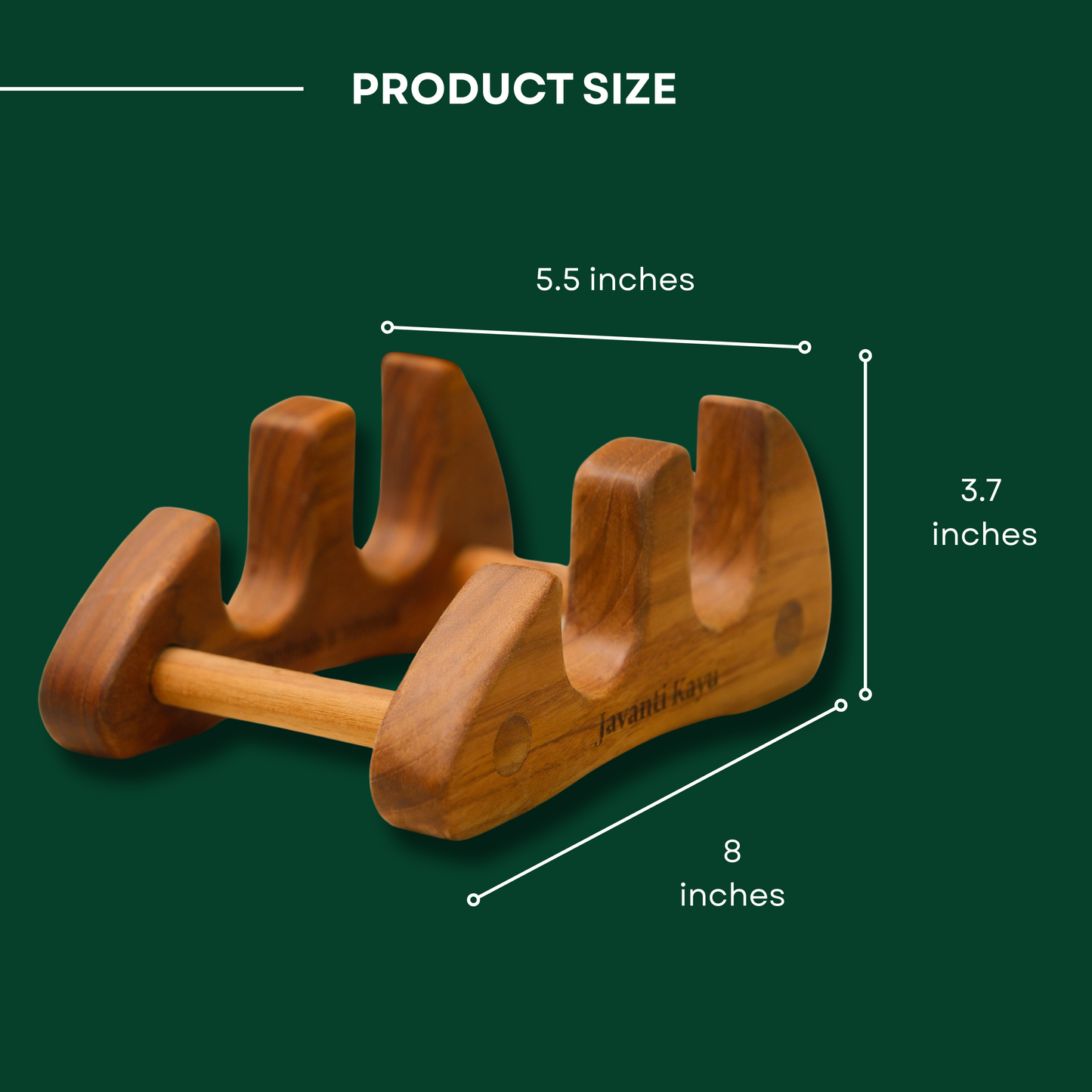The Duo Stand — Teak Cutting Board Stand | Double Slot | Fits Up to 1.3"