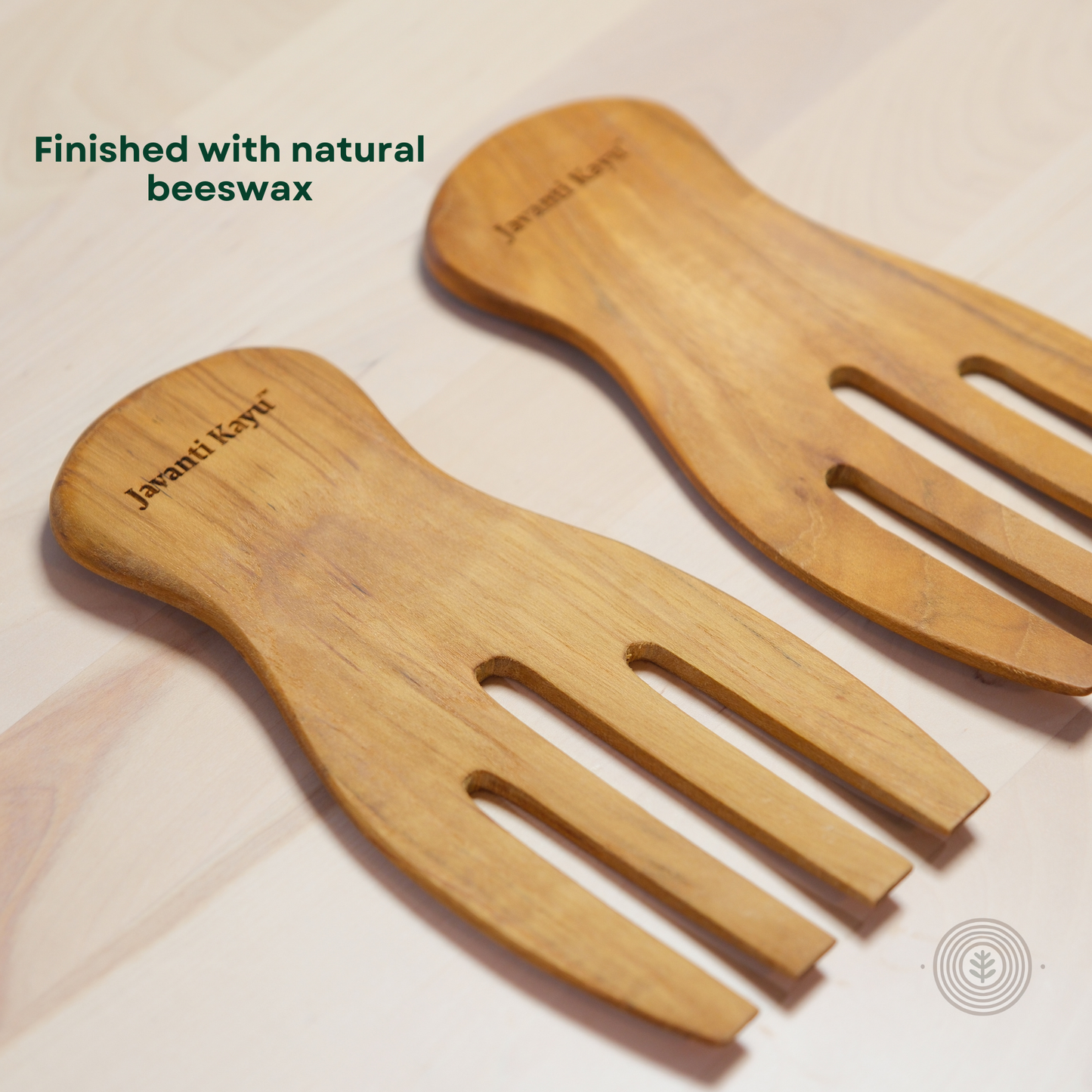 The Toss Set — Teak Salad Servers | Handcrafted Mixing & Serving Hands | Set of 2