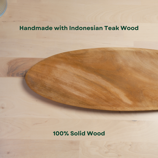 The Harvest Tray — Teak Wood Long Serving Tray | Fruit & Décor Tray