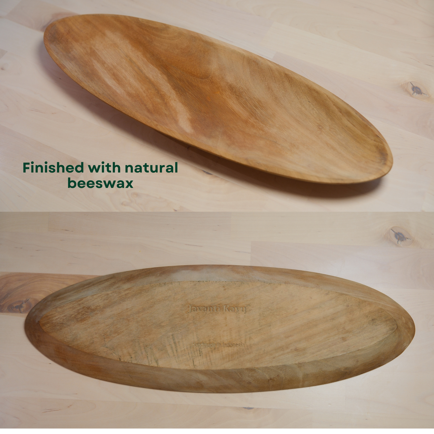 The Harvest Tray — Teak Wood Long Serving Tray | Fruit & Décor Tray