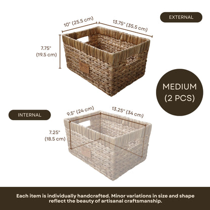 The Weave Set — Handwoven Water Hyacinth (Set of 5)