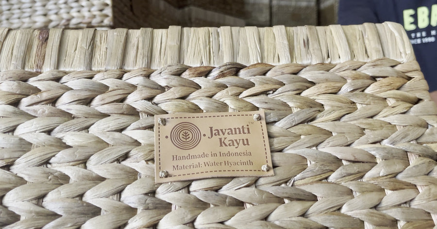 Water hyacinth, braided by hand
