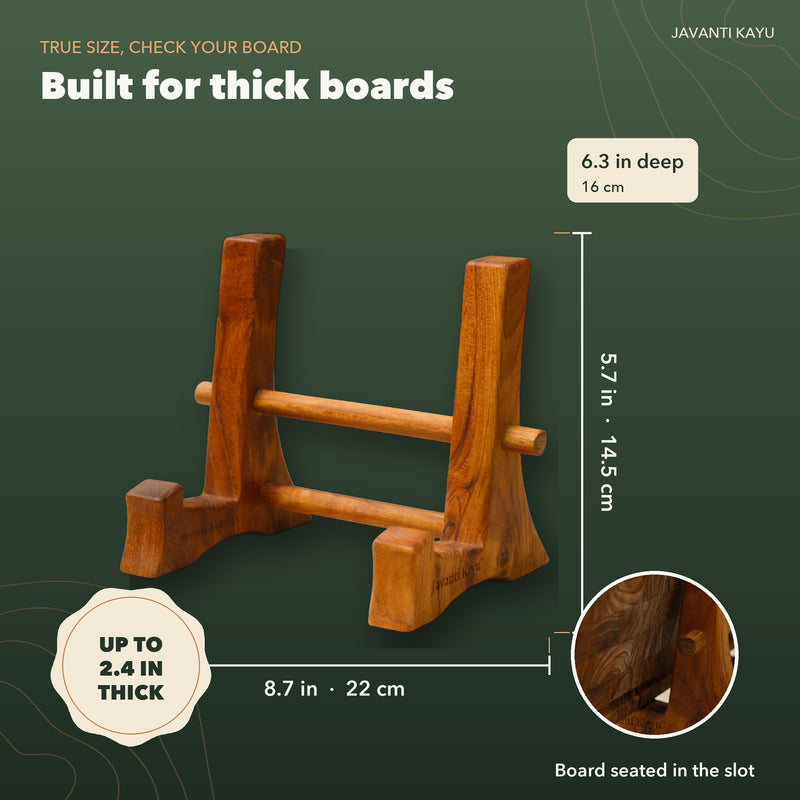 The Solo Stand — Teak Board Stand