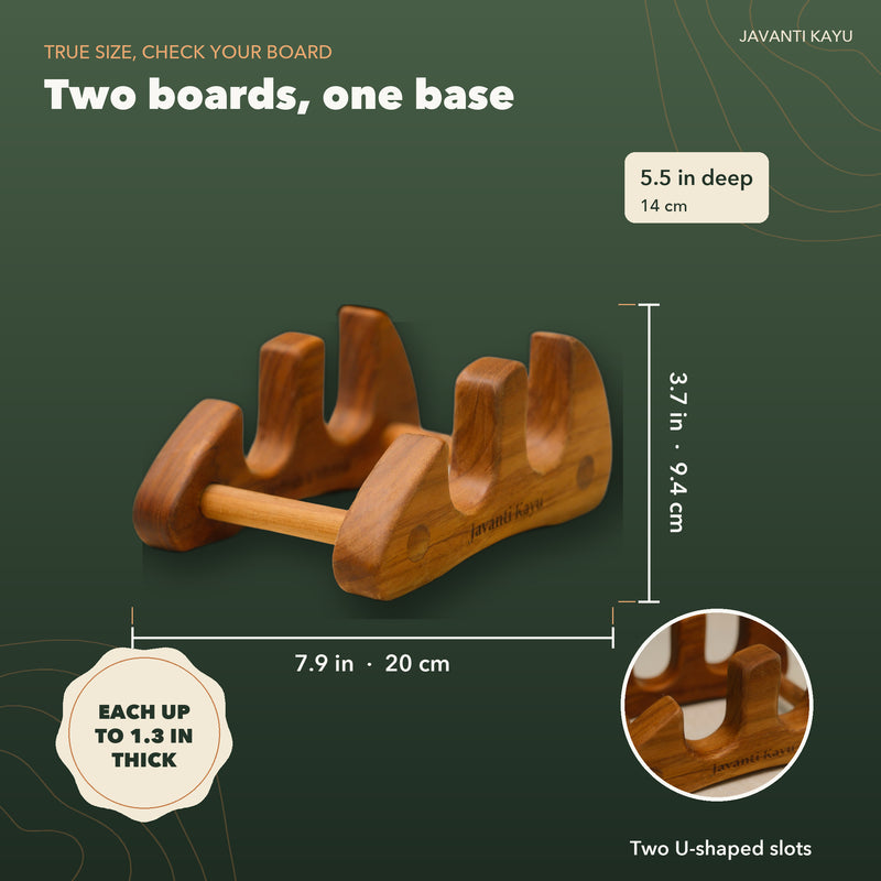 The Duo Stand — Teak Board Stand