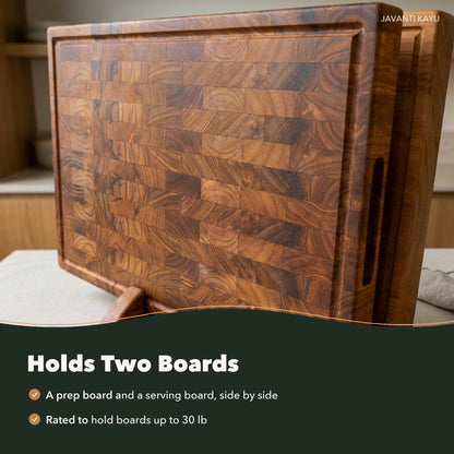 The Duo Stand — Teak Board Stand