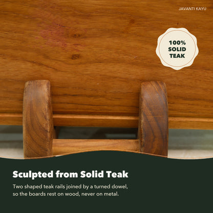 The Duo Stand — Teak Board Stand