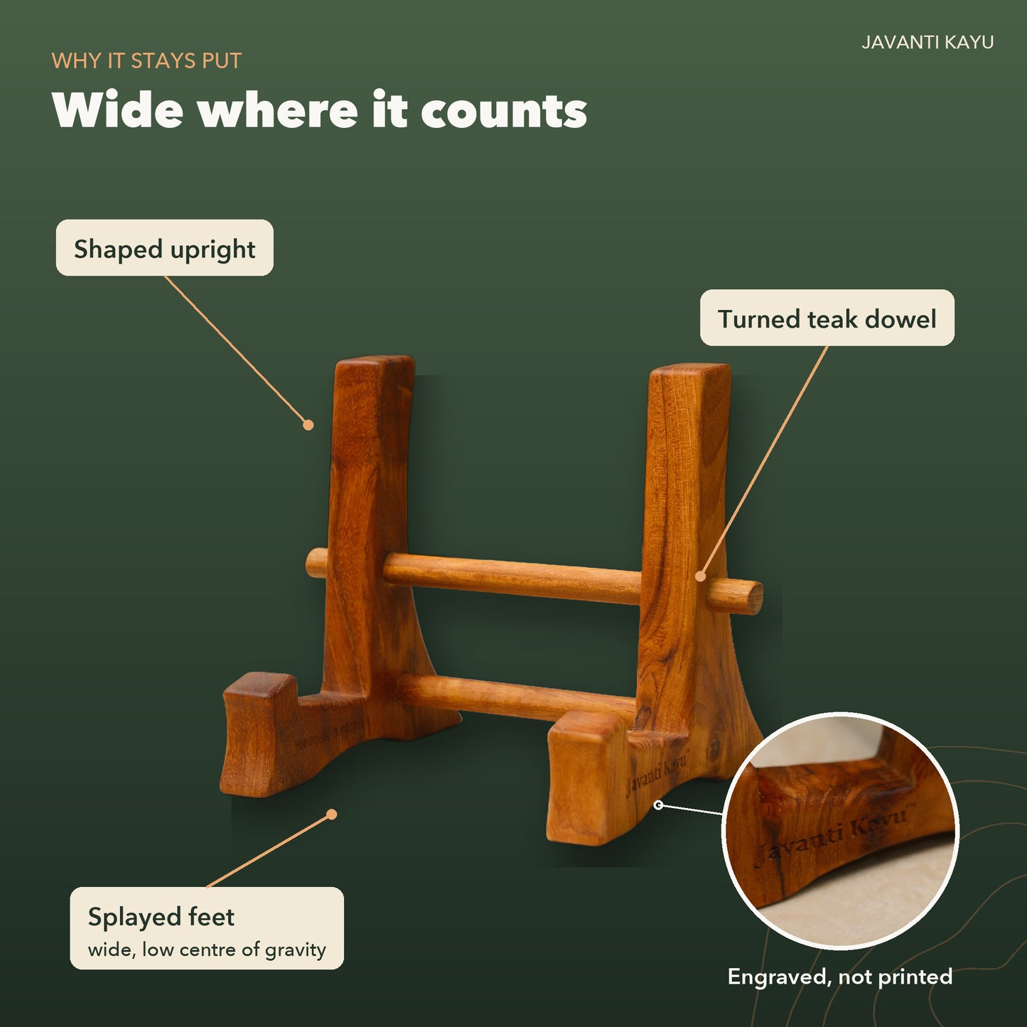 The Solo Stand — Teak Board Stand