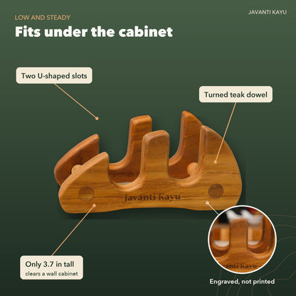 The Duo Stand — Teak Board Stand